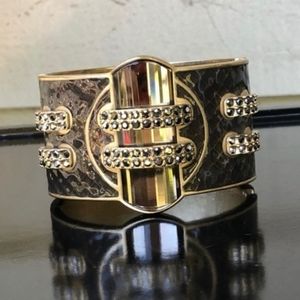 Lia Sophia Red Carpet Collection Bangle Ransom Baroque Opulance Hinged Cuff